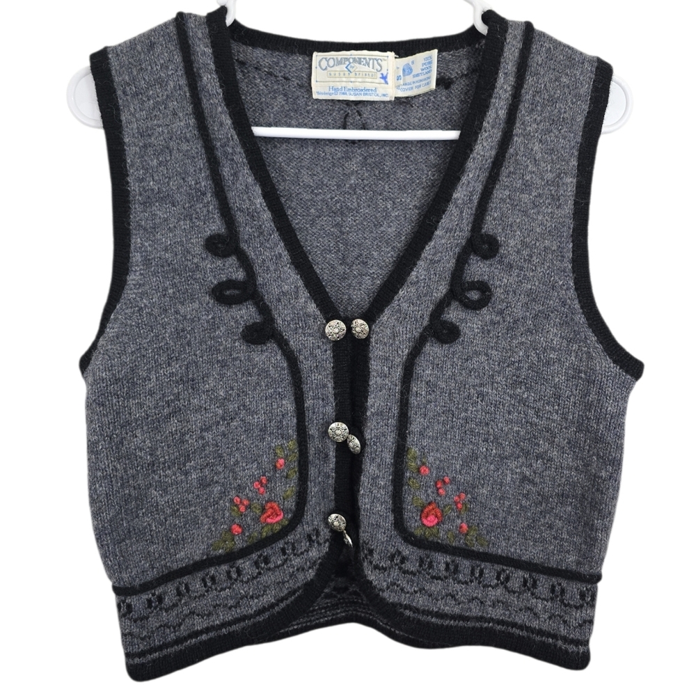 Vintage Sweater Vest 100% Pure Shetland Wool Size Small Grandma Core Cottagecore